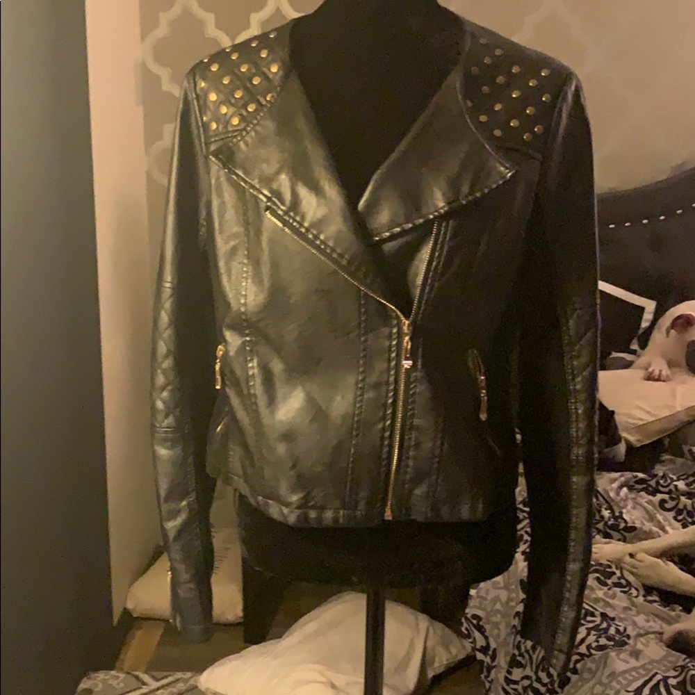 Black Studded Moto Jacket